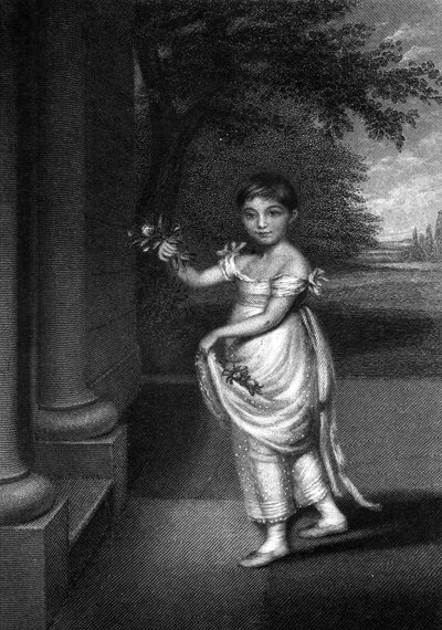 Elizabeth Barrett Moulton-Barrett op negenjarige leeftijd (gegraveerd door G. Cook, ca. midden 19e eeuw) door Charles Hayter
