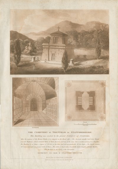 Trentham - Het Mausoleum door Charles Heathcote Tatham