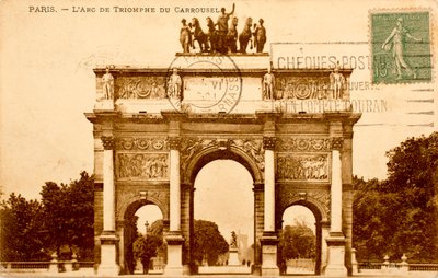 Ansichtkaart/Arc de Triomphe du Carrousel/Parijs/Seine/Ile de France/Frankrijk door Augustus Kollner