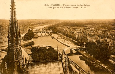 Ansichtkaart/Seine vanaf de Notre Dame/Parijs/Seine/Ile de France/Frankrijk door Augustus Kollner