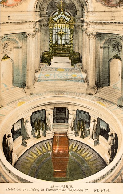 Ansichtkaart/Graf van Napoleon I/Invalides/Parijs/Seine/Ile de France/Frankrijk door Augustus Kollner