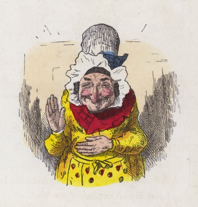 Oude vrouw lachend door Charles Henry (after) Bennett