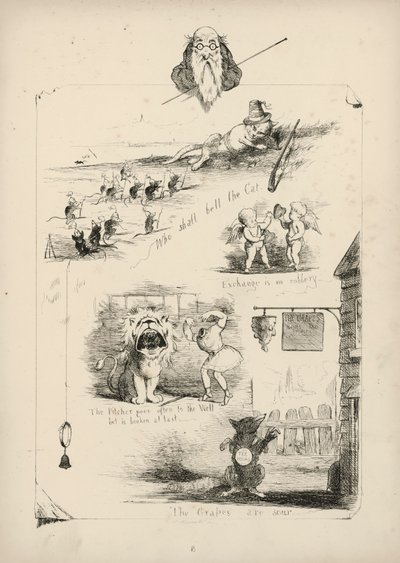Pagina uit Proverbs with Pictures door Charles H. Bennett door Charles Henry (after) Bennett