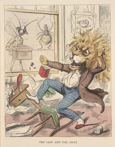 De leeuw en de mug, illustratie uit 