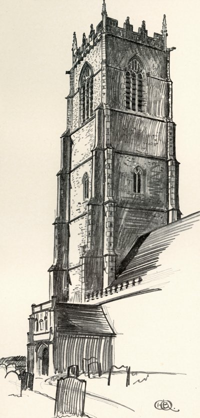 Een Perpendicular kerktoren, Winterton, Norfolk door Charles Henry Bourne Quennell