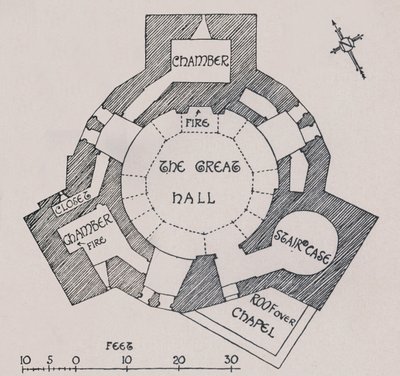 Orford Castle, Suffolk. Van Mr. Cautleys plan, 1931 door Charles Henry Bourne Quennell