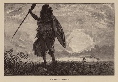 Illustratie voor Allan Quatermain door H Rider Haggard (gravure) door Charles Henry Malcolm Kerr