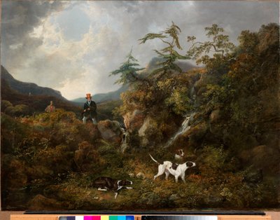 Patrijzenjacht in de Hooglanden door Charles Henry Schwanfelder