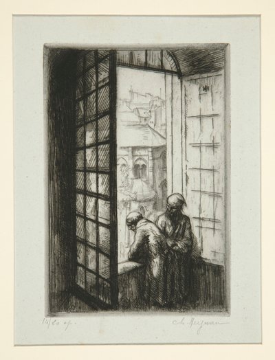 Een raam van het oude Hôtel-Dieu door Charles Heyman