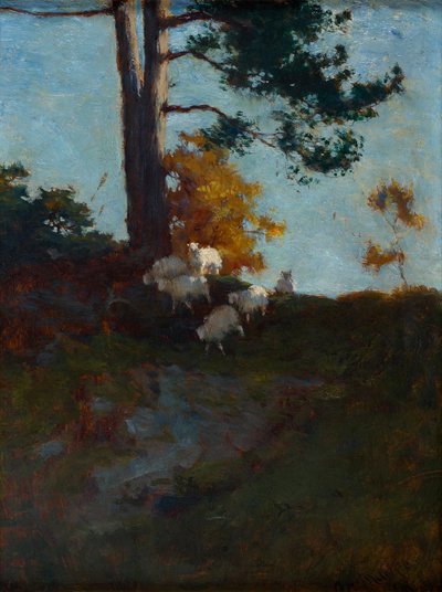 Heuvel met Schapen door Charles Hodge Mackie