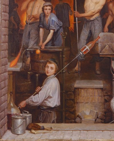 Interieur van een oven, 1865 (detail) door Charles Housez
