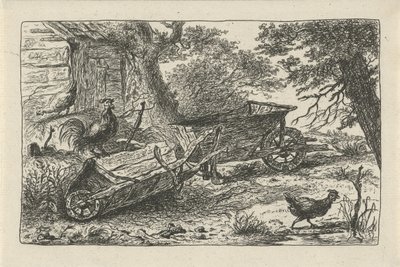 Twee kruiwagens door Charles Howard Hodges (possibly)