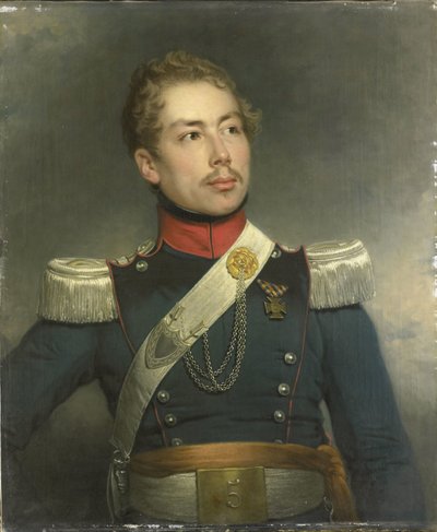 Christian Edouard Fraser (1812-79), tweede luitenant van het 5e Dragonderregiment door Charles Howard Hodges