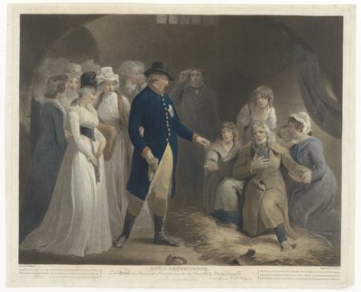 George III bezoekt met zijn familie de gevangenis te Dorchester door Charles Howard Hodges