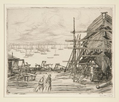 Chantiera in Cancale door Charles Huard