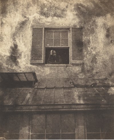 Auguste Vacquerie bij een raam, Marine Terrace door Charles Hugo, Auguste Vacquerie