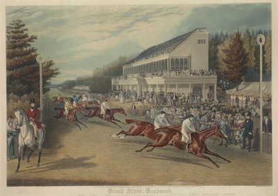 Racen: Grand Stand, Goodwood (Aankomst voor de Gold Cup-1838) door Charles Hunt