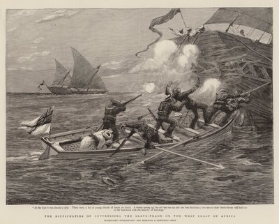 De moeilijkheden bij het onderdrukken van de slavenhandel aan de westkust van Afrika door Charles J. (after) Staniland