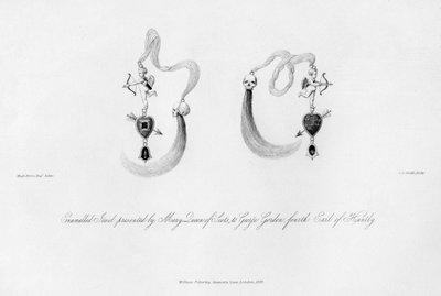Geëmailleerd juweel gepresenteerd door Mary Queen of Scots aan George Gordon, 16e eeuw door Charles J. Smith