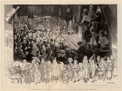 Een kinderbal in kostuum in het stadhuis door Charles J. Staniland