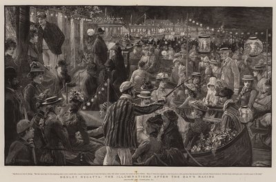Henley Regatta, de Verlichting na de Dagelijkse Races door Charles J. Staniland