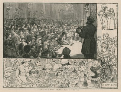 Jeugdbal in het Mansion House (gravure) door Charles J. Staniland