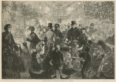 Lowther Arcade tijdens kersttijd door Charles J. Staniland