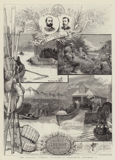 De reddingsboot van de fietsers, gelanceerd in Hartlepool, 17 december door Charles J. Staniland