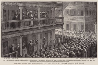 Zanzibar voor het Bombardement, de Laatste Hamid Bin Thwain zegent het Volk door Charles J. Staniland