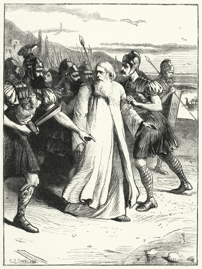 Johannes Chrysostomus in ballingschap geleid door after Charles J. Staniland