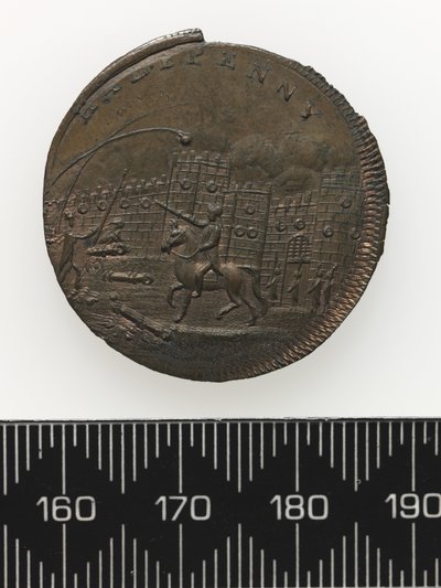 Keerzijde van een token met afbeelding van Thomas Spence door Charles James