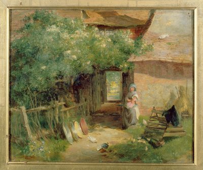 Een Tuin bij een Huisje door Charles James Lewis