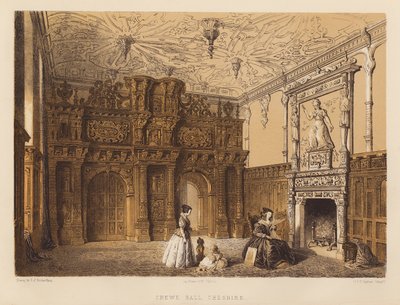 Crewe Hall, Cheshire door Charles James Richardson