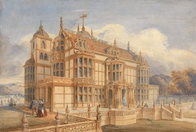 Ontwerp voor een Elizabethaans huis door Charles James Richardson