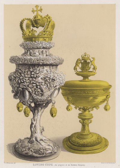 Loving cups, eigendom van de Barbers Company door Charles James Richardson