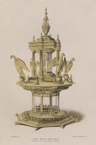 Het zoutvat, behorend tot de Goudsmeden Compagnie door Charles James Richardson