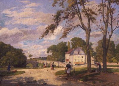 De Oude Brug bij het Eiland Adam door Charles Jean Agard
