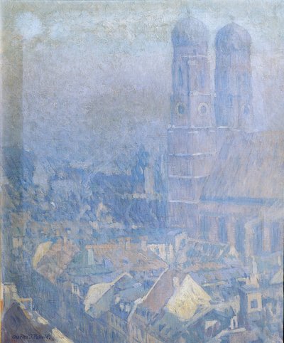 Ochtendmist München door Charles Johann Palmié