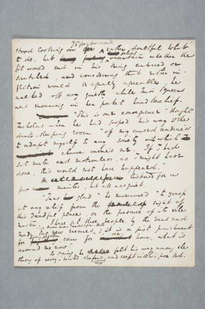 Origineel manuscript van een hoofdstuk van Nicholas Nickleby, 1838 door Charles John Huffam Dickens