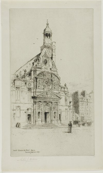 St. Etienne du Mont, Parijs door Charles John Watson