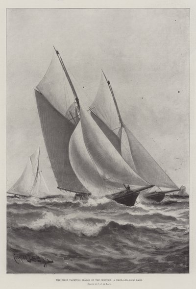 Het eerste jachtseizoen van de eeuw, een nek-aan-nek race door Charles John de Lacy
