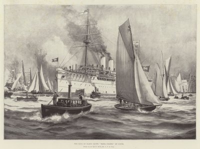 Het jacht van de koning van Siam, Maha Chakri, in Cowes door Charles John de Lacy
