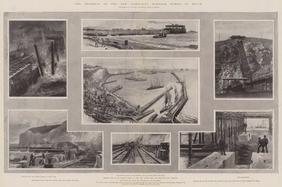 De voortgang van de nieuwe admiraliteitshavenwerken in Dover door Charles John de Lacy