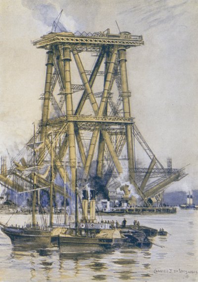 De Forth Bridge maken door Charles John de after Lacy