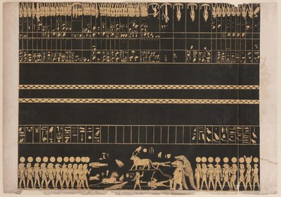 Zodiak uit het graf van Psammis in Thebe, Nieuwe Koninkrijk, illustratie uit 