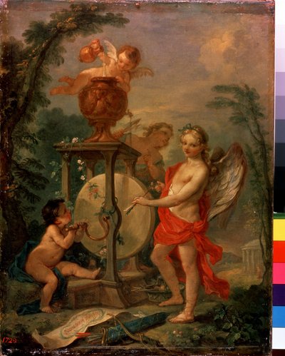 Cupido scherpt een pijl door Charles Joseph Natoire