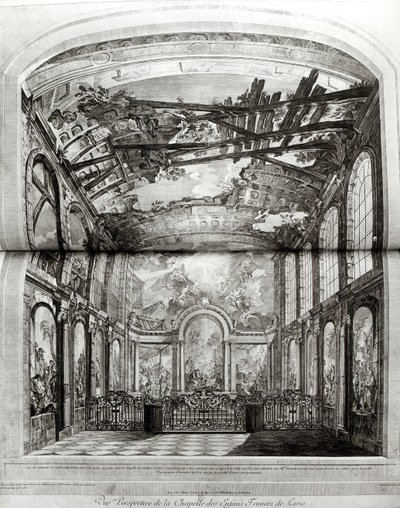 Decoratie van de kapel van het Hospice des Enfants Trouves in Parijs, gegraveerd door Etienne Fessard, c.1750 door Charles Joseph Natoire