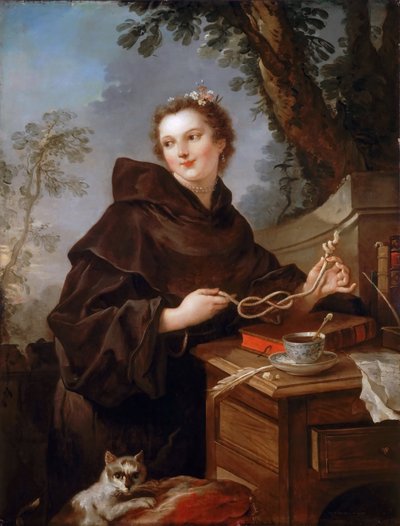 Louise Anne de Bourbon 1695-1758, Gravin van Charolais door Charles Joseph Natoire