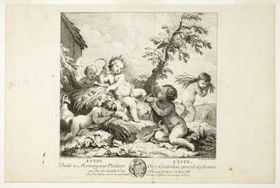 Zomer, plaat twee uit Le Quatre Saisons door Charles Joseph Natoire