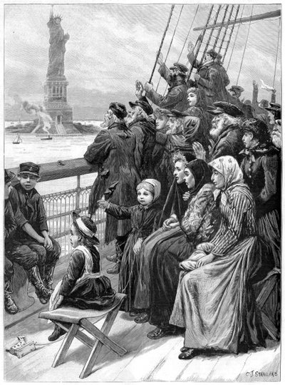 Het Nieuwe Wereld betreden, 1892 door Charles Joseph Staniland